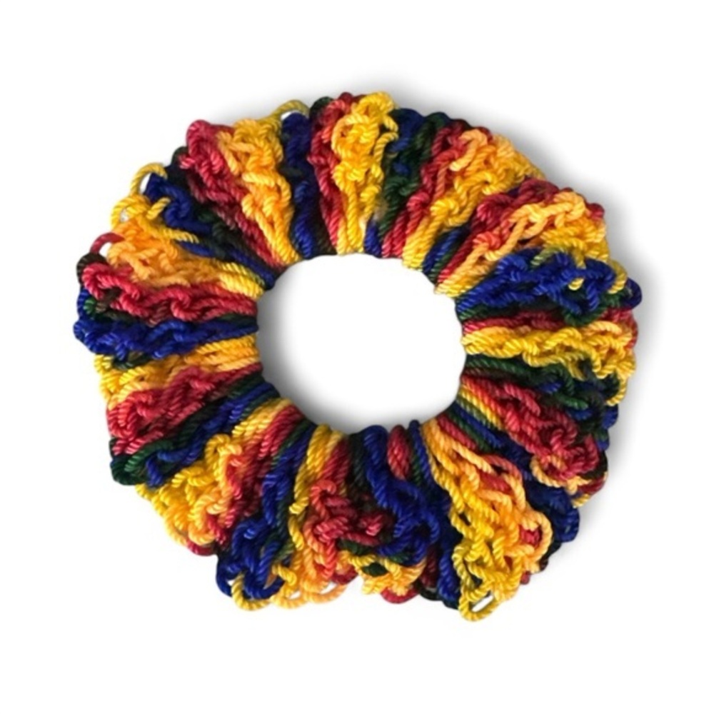 Colorful Multicolor Hair Scrunchie
